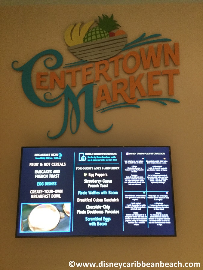 Centertown Market Sign and Menu